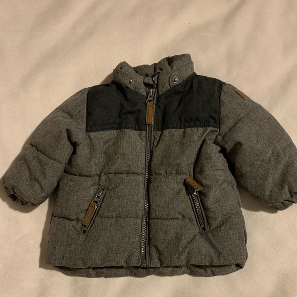 H&M Boys Tiny Crew NY Gray/Black Winter Coat with Removable Hood Size 4-… - Picture 4 of 6